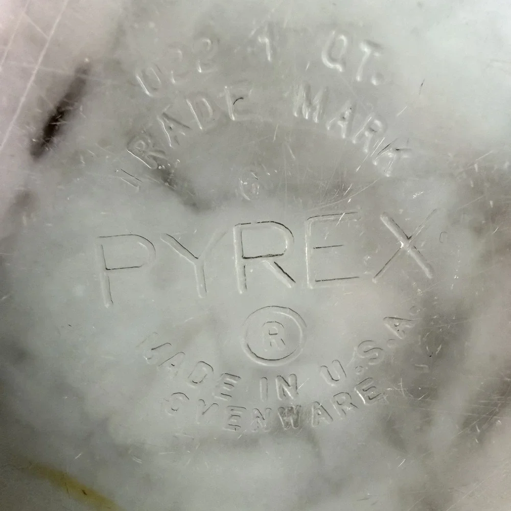 Vintage PYREX #022 Clear Glass 1 Quart Casserole Bowl With Pyrex Lid 682-C -USA